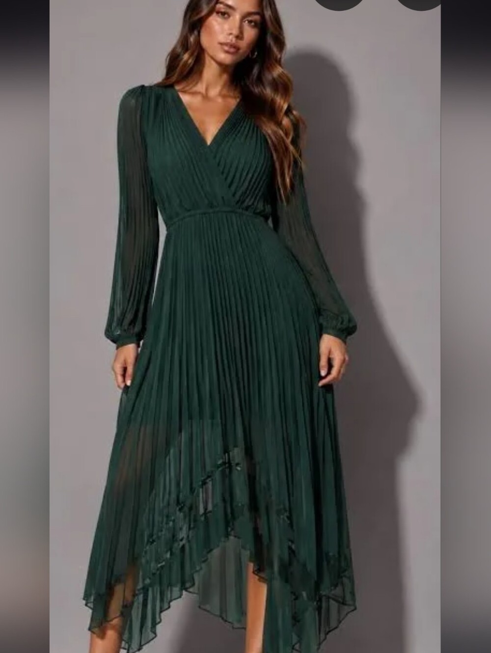 The Kooples Dark Green Long Sleeve Dress